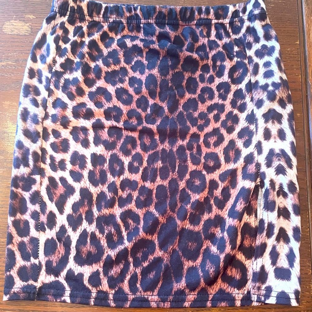 Leopard print mini shirt